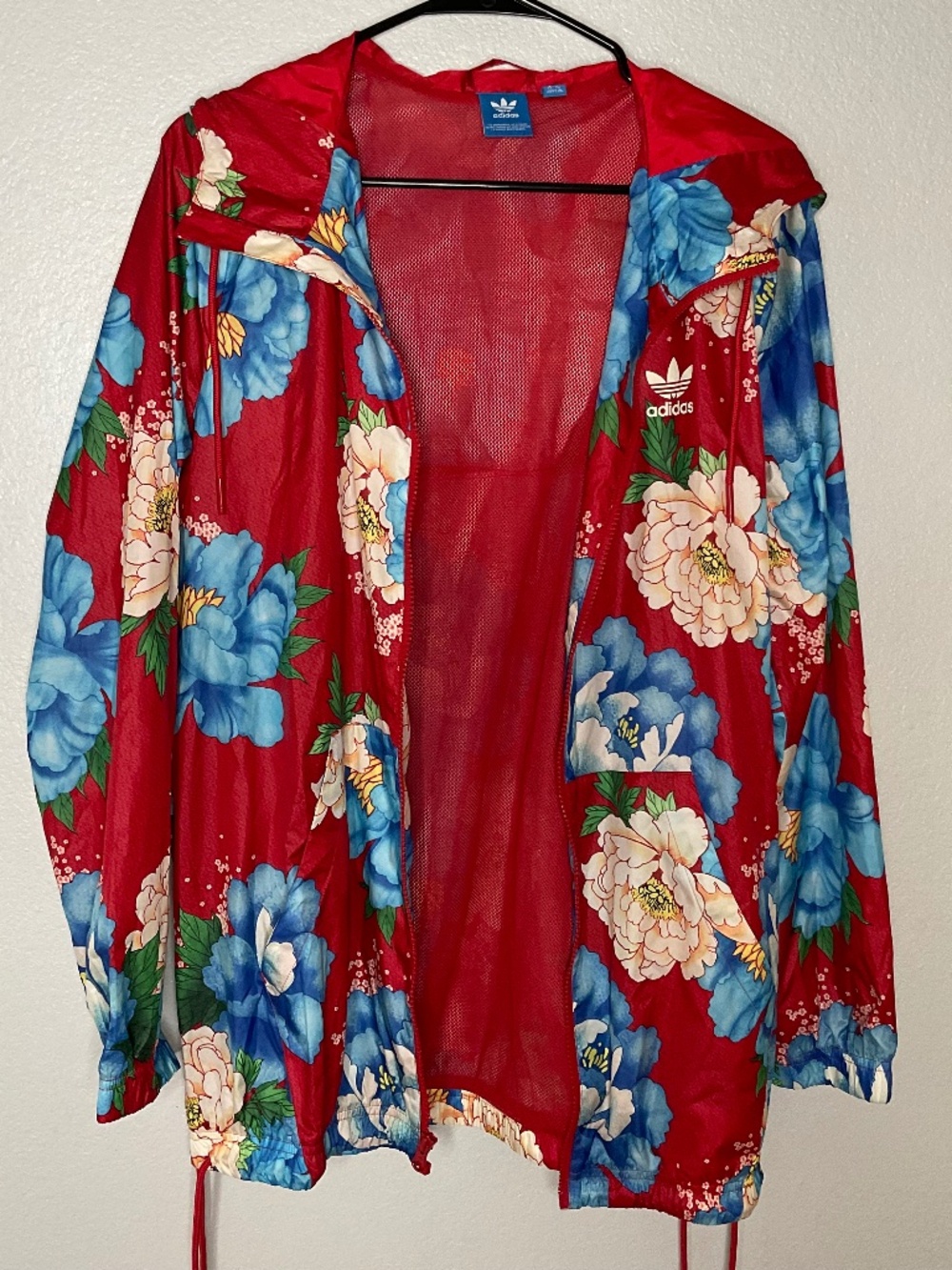 Adidas Farm Rio "Chita" collaboration Windbreaker  Original Red Floral Size M